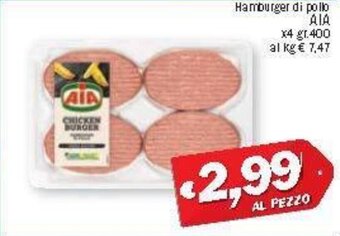 Ard Discount Hamburger di pollo AIA x4 gr.400 offerta