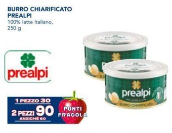 Esselunga BURRO CHIARIFICATO PREALPI 250 g offerta