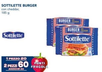 SOTTILETTE BURGER con cheddar, 185 g