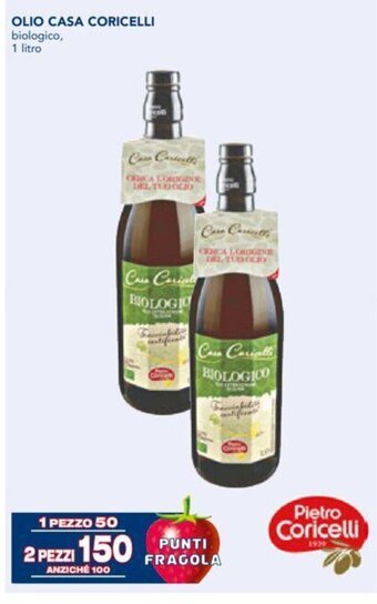 Esselunga OLIO CASA CORICELLI biologico, 1 litro offerta