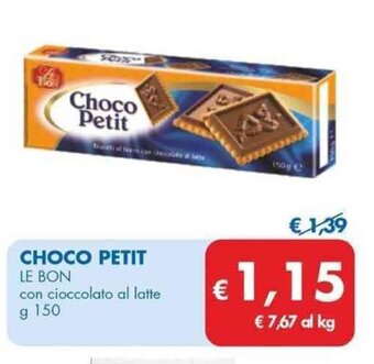 MD Discount CHOCO PETIT LE BON con cioccolato al latte g 150 offerta