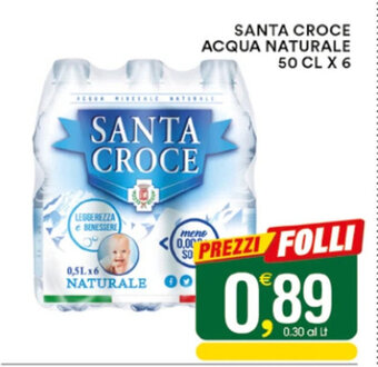 Gecop SANTA CROCE ACQUA NATURALE 50 CL X 6 offerta