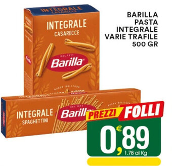 Gecop BARILLA PASTA INTEGRALE VARIE TRAFILE 500 gr offerta