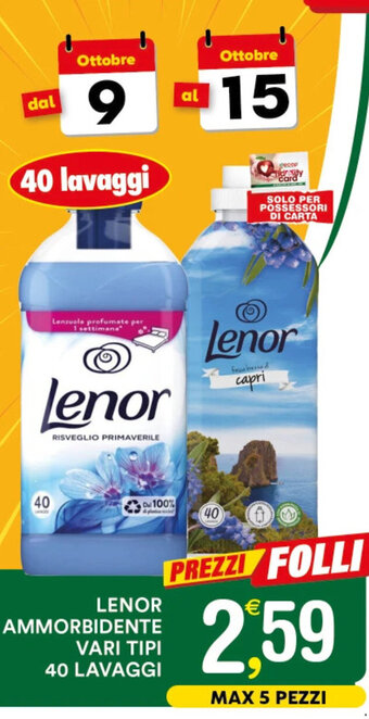LENOR AMMORBIDENTE VARI TIPI 40 LAVAGGI