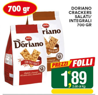 DORIANO CRACKERS SALATI/ INTEGRALI 700 GR