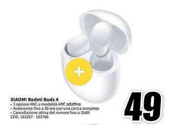 MediaWorld XIAOMI Redmi Buds 4 offerta