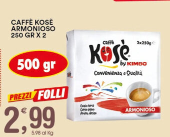 Gecop CAFFÈ KOSÈ ARMONIOSO 250 GR X 2 offerta