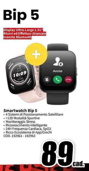 MediaWorld amazfit Smartwatch Bip 5 offerta