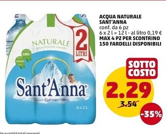 PENNY Sant'anna acqua naturale offerta