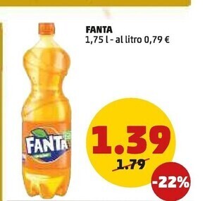 PENNY Fanta 1,75l - al litro offerta