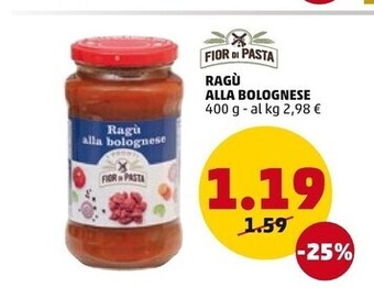 PENNY Fior di pasta ragù alla bolognese offerta