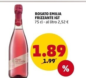 PENNY Rosato emilia frizzante igt offerta