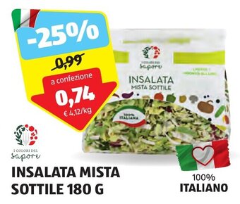 ALDI I COLORI DEL sapore INSALATA MISTA SOTTILE 180 G offerta