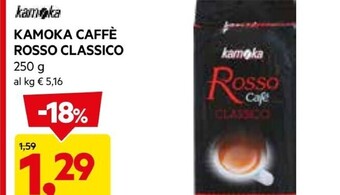 DPiù Kamoka caffè rosso classico offerta