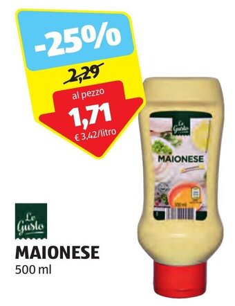 ALDI Le Gusto MAIONESE 500 ml offerta