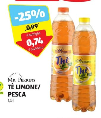 ALDI MR. PERKINS TÈ LIMONE/ Pesca 1,5 l offerta