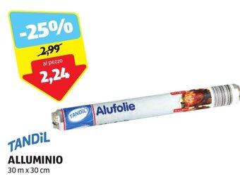 ALDI TANDIL ALLUMINIO 30 m x 30 cm offerta