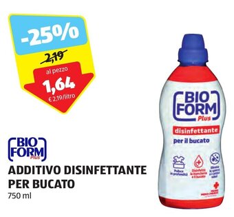 ALDI ΒΙΟ-FORM ADDITIVO DISINFETTANTE PER BUCATO 750 ml offerta