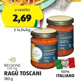ALDI REGIONE CHE VAI RAGÙ TOSCANI 180 g offerta