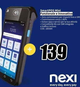 MediaWorld nexi SmartPOS Mini offerta
