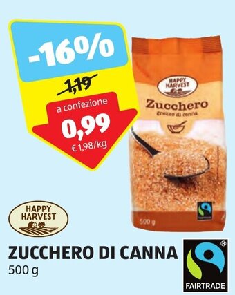 HAPPY HARVEST ZUCCHERO DI CANNA 500 g