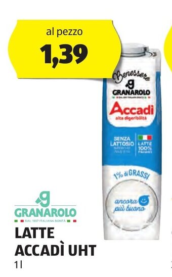 GRANAROLO LATTE ACCADÌ UHT 1 l