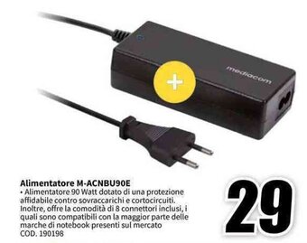 MediaWorld mediacom Alimentatore M-ACNBU90E offerta