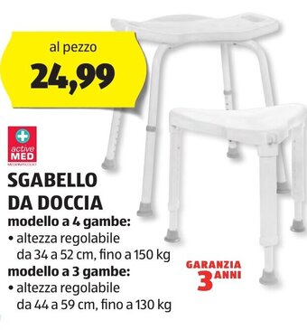 active MED SGABELLO DA DOCCIA