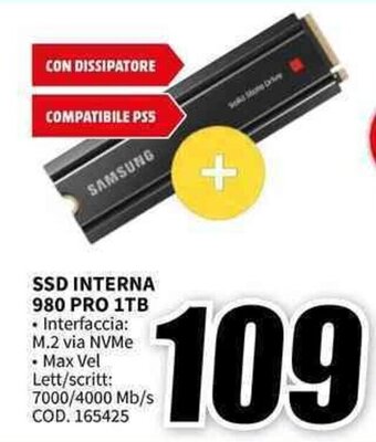 SAMSUNG SSD INTERNA 980 PRO 1TB
