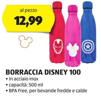 ALDI BORRACCIA DISNEY 100 500 ml offerta