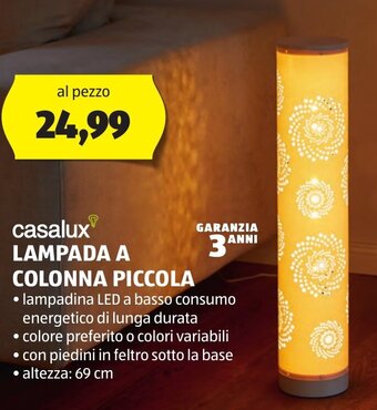 ALDI casalux LAMPADA A COLONNA PICCOLA 69 cm offerta