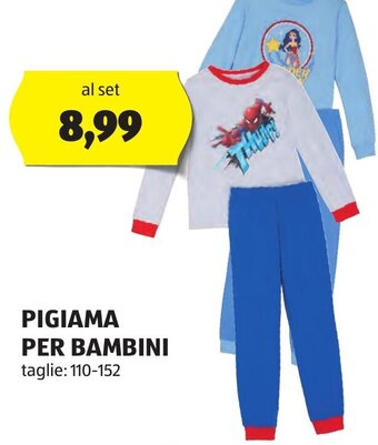 ALDI PIGIAMA PER BAMBINI 122-152 offerta