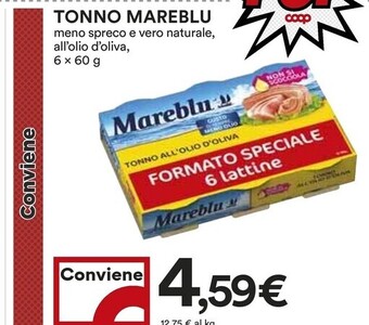 Coop Mareblu tonno offerta