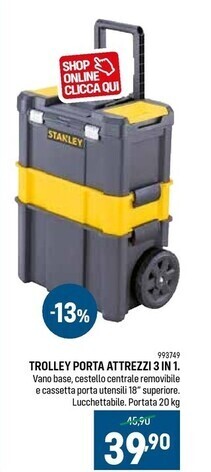 Cfadda Trolley porta attrezzi 3 in 1 offerta