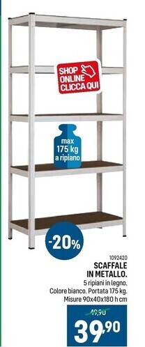 Cfadda Scaffale in metallo offerta