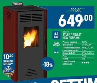 Cfadda Stufa a pellet new adrano offerta