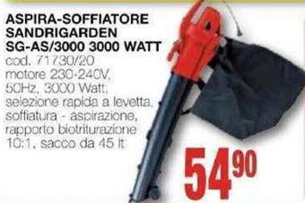 Mondo Brico ASPIRA-SOFFIATORE SANDRIGARDEN SG-AS/3000 3000 WATT offerta