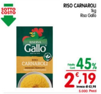 D'Ambros RISO CARNAROLI 1 kg Riso Gallo offerta