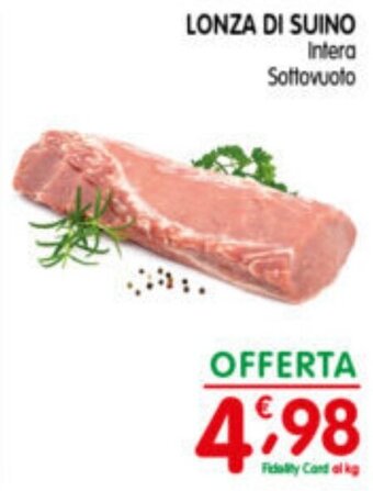 D'Ambros LONZA DI SUINO Intera Sottovuoto offerta