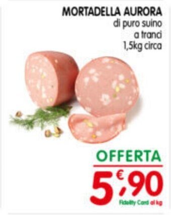 D'Ambros MORTADELLA AURORA di puro suino a tranci 1,5 kg circa offerta