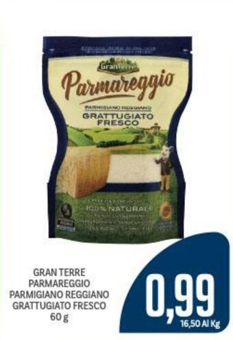 Supermercati Piccolo GRAN TERRE PARMAREGGIO PARMIGIANO REGGIANO GRATTUGIATO FRESCO 60 g offerta
