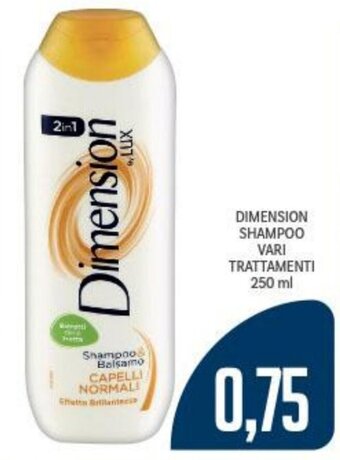 Supermercati Piccolo DIMENSION SHAMPOO VARI TRATTAMENTI 250 ml offerta