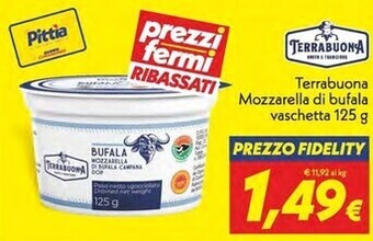 Iper Super Conveniente Terrabuona mozzarella di bufala vaschetta offerta