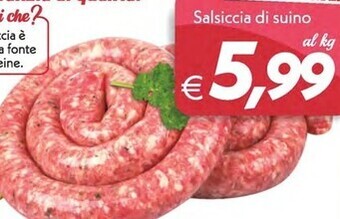 Iper Super Conveniente Salsiccia di suino offerta