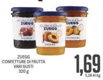 Supermercati Piccolo ZUEGG CONFETTURE DI FRUTTA VARI GUSTI 320 g offerta