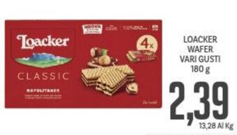 Supermercati Piccolo LOACKER WAFER VARI GUSTI 180 g offerta