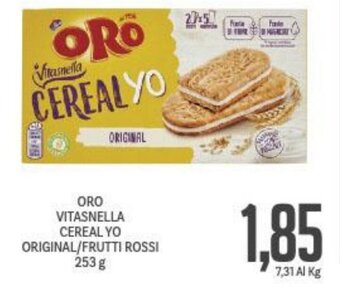 Supermercati Piccolo ORO VITASNELLA CEREAL YO ORIGINAL/FRUTTI ROSSI 253 g offerta