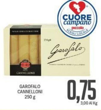 Supermercati Piccolo GAROFALO CANNELLONI 250 g offerta