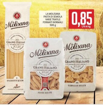 Supermercati Piccolo LA MOLISANA PASTA DI SEMOLA VARIE TRAFILE FORMATI NORMALI 500 g offerta
