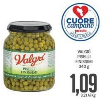 Supermercati Piccolo VALGRI PISELLI FINISSIMI 340 g offerta